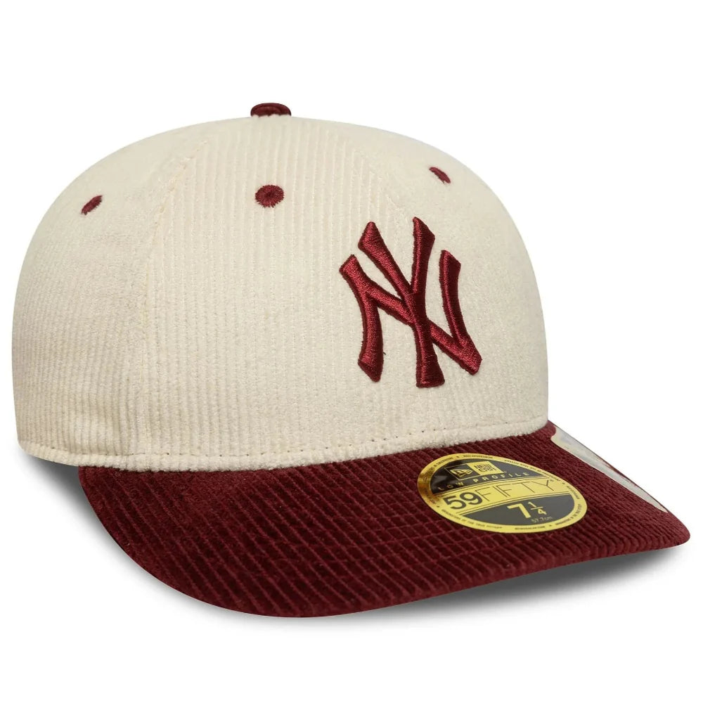 New Era - 59Fifty Fitted Cord New York Yankees Low Profile Cap - Red/Cream